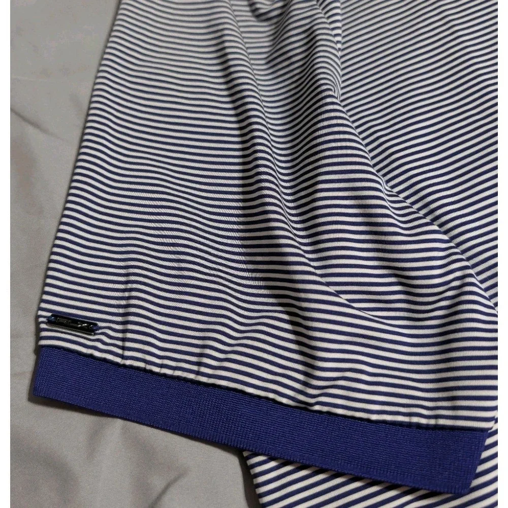 RLX Ralph Lauren Golf Polo‎ Shirt Congressional Country Club Blue Stripe XL